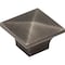 Jeffrey Alexander 1-1/4" Overall Length Brushed Pewter Pyramid Cairo Cabinet Knob 595BNBDL - alternate 1